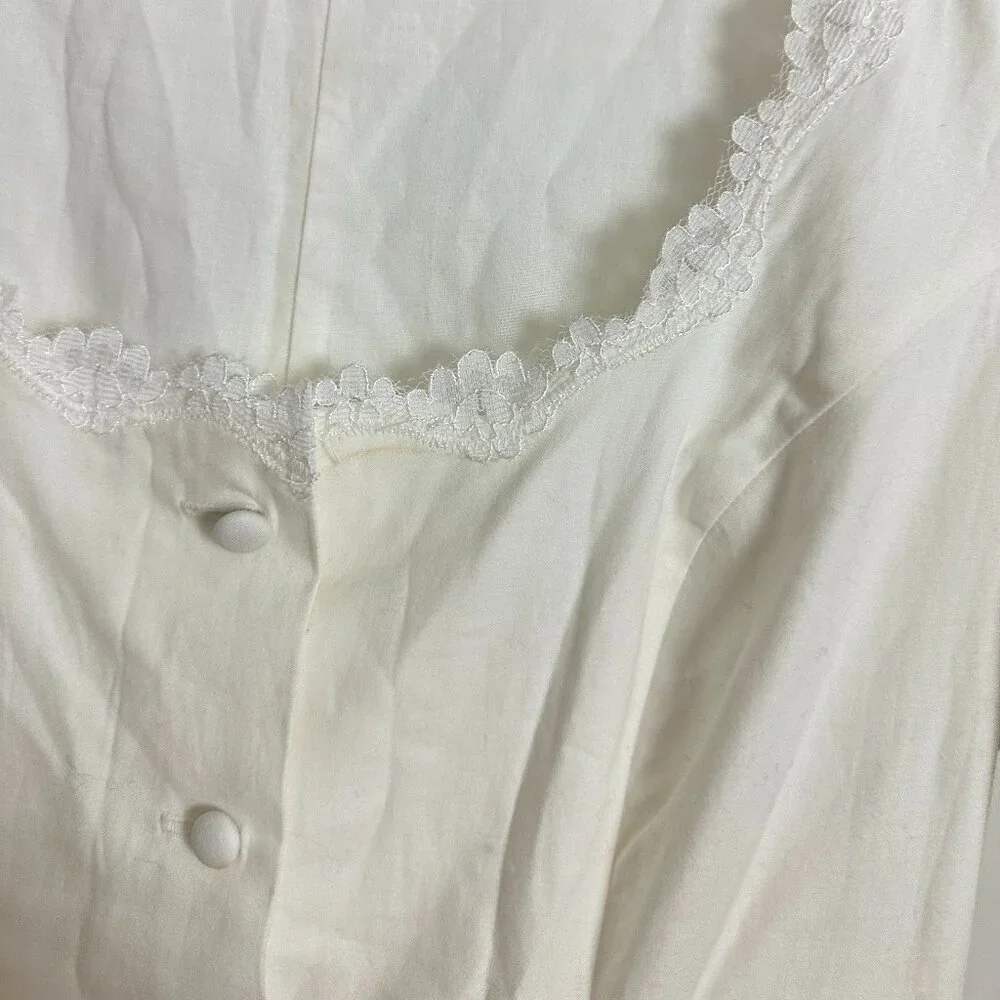 REFORMATION Alida Organic Cotton Button-Up Midi Dress in White Size US 4 - Picture 7 of 15